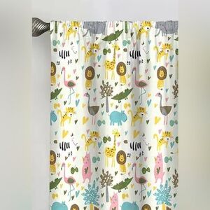 Eclipse Jungle Party set of 2 window valances each 42” by 18” long. New